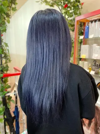 ロング ゆぴ☾‪/推しカラー /ハイトーンのヘアスタイル