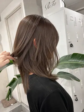 セミロング カラー 下石怜子/レイヤー/ 透明感カラーのヘアスタイル
