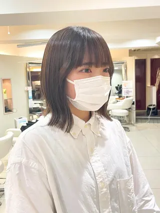 ミディアム ヘアアレンジ 新宿/顔周りカット/ レイヤー/がっきーのヘアスタイル
