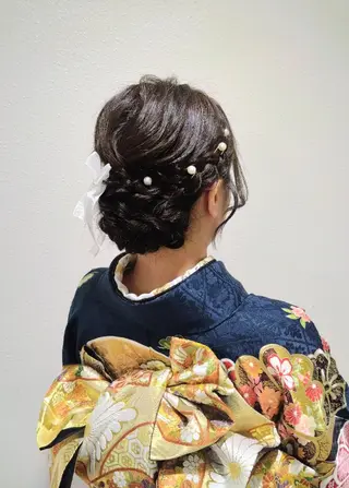 ロング ヘアアレンジ Hair&Make  Delight*のヘアスタイル