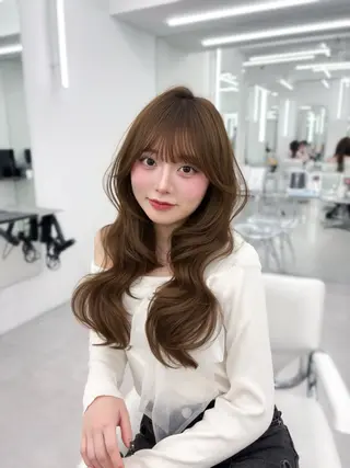 ロング カラー 韓国ヘア🎀 もかのヘアスタイル