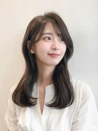 ミディアム 梅田🫧髪質改善 縮毛矯正🫧村上蒼生のヘアスタイル