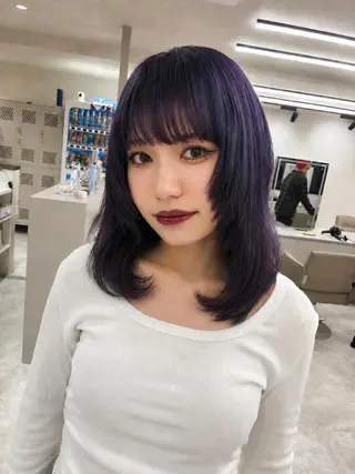 ミディアム カラー ダブルカラー/ハイト ーン/🎀Kanonのヘアスタイル