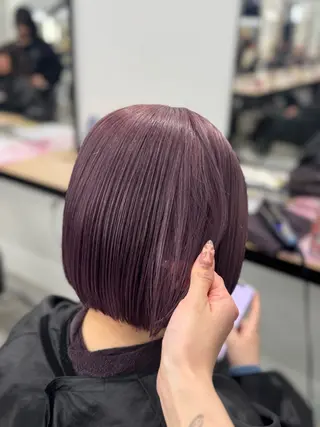 ミディアム カラー ヘアアレンジ 🤍淡色ピンク&ラベ ンダーYUKI🤍のヘアスタイル