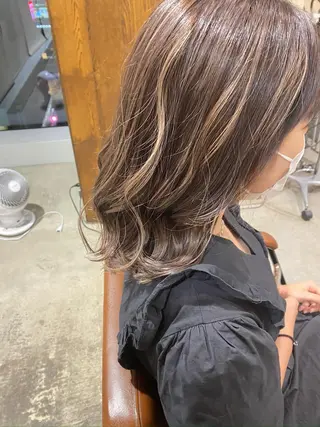 カラー 顔まわりの神様✨ 透明感カラー藤嶋秀幸のヘアスタイル