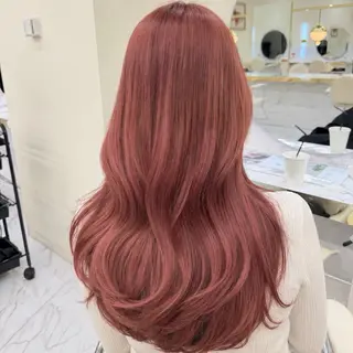 ロング カラー aku🩷韓国ヘア 暖色カラー🎀のヘアスタイル