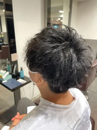ショート カラー パーマ メンズ 新宿御苑前/ボブ 髪質改善Ryuseiのヘアスタイル