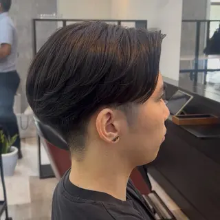 パーマ メンズ 透明感カラー 髪質 改善 Wカラー原心愛のヘアスタイル