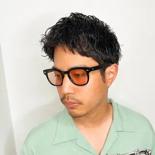 ショート パーマ メンズ 【メンズ職人】 ✂️佐藤友のヘアスタイル