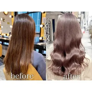 ミディアム 🫧小顔顔周りカット レイヤー/縮毛/白倉のヘアスタイル