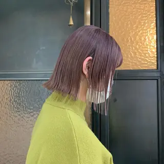 ミディアム カラー 本間 結衣のヘアスタイル