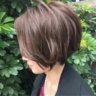 ショート カラー 大人女性ショート専門 tomodaのヘアスタイル