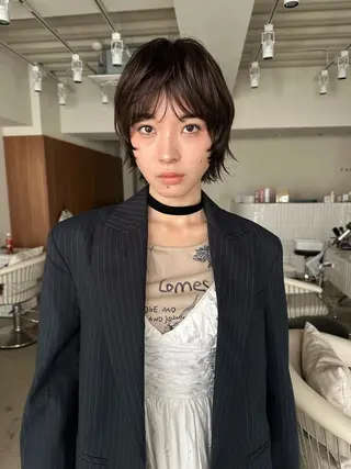 ショート カラー ボブ/似合わせ レイヤーcocomoのヘアスタイル