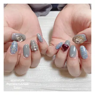 ミディアム ネイル 🐾enen style 🐾のネイルデザイン