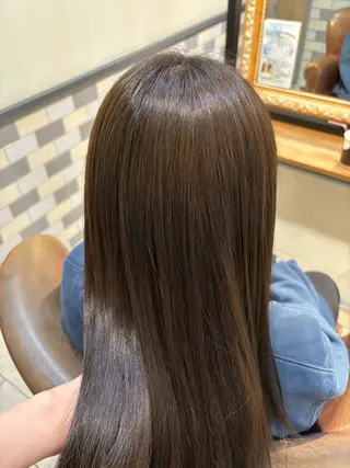 ロング カラー 古屋 澪 艶髪✨縮毛矯正のヘアスタイル