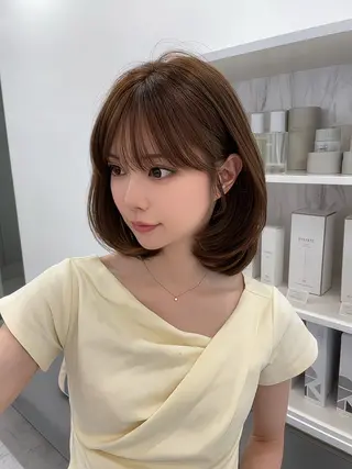 ミディアム カラー レイヤーカット🎀 kanaのヘアスタイル