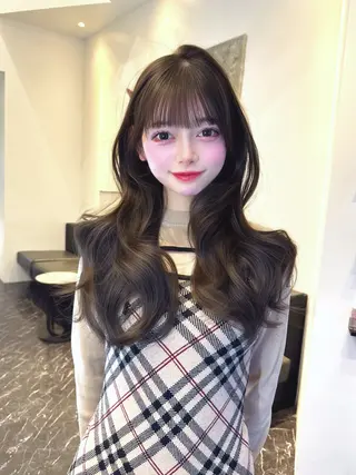 ロング 韓国✖️網紅🖤 パーマYURIYAのヘアスタイル