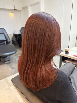 セミロング カラー 🥀韓国ヘア🥀 宮津真菜のヘアスタイル