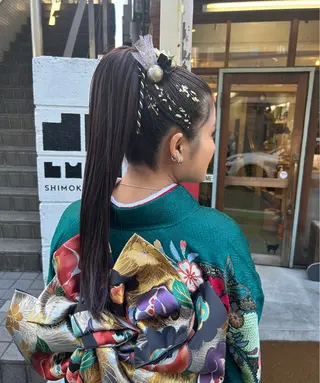 ショート ヘアアレンジ MiRI💜地毛級 エクステ✖似合わせ技のヘアスタイル
