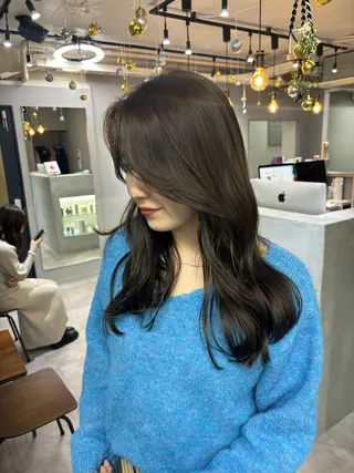 ミディアム カラー きよはらちさき🍑 柔らかカラー🌱🫧のヘアスタイル