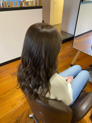 セミロング カラー マンツーマンサロン 🤍Tanakaのヘアスタイル