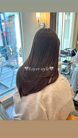 ロング 【髪質改善】カラー 韓国ヘア🎀RISAのヘアスタイル