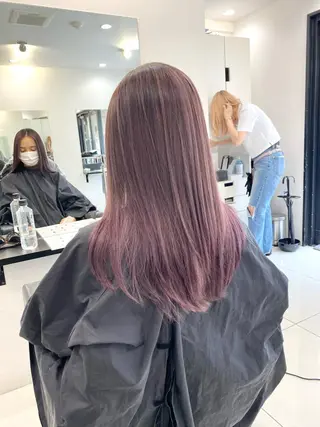 ロング カラー レイヤーカット 赤み消し　店長/大和のヘアスタイル