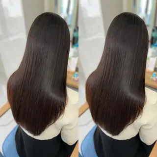 ロング カラー 髪質改善🩵縮毛矯正 代々木/木下のヘアスタイル