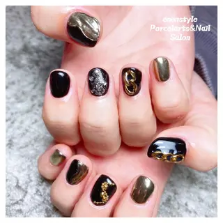 ミディアム ネイル 🐾enen style 🐾のネイルデザイン
