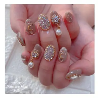 ミディアム ネイル 🐾enen style 🐾のネイルデザイン