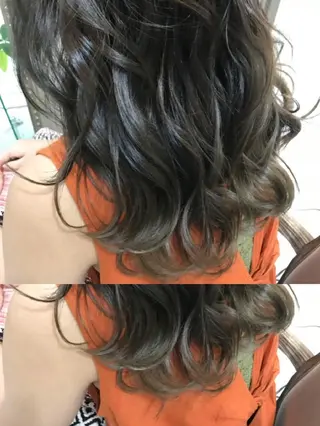 セミロング カラー ヘアアレンジ See by merのマツエク・マツパデザイン