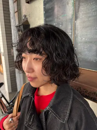 ショート パーマ 水原波津輝/ボブ /ニュアンスパーマのヘアスタイル