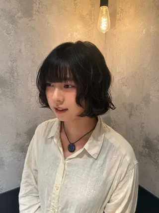 ショート 🪐海外hair/パ ーマ/暖色/ミミ🌼のヘアスタイル