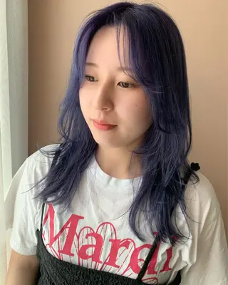 ロング カラー hubhair レイヤー/透明感のヘアスタイル