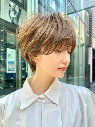 ショート カラー ⭐️銀座/ショート/ 艶カラー/りょうがのヘアスタイル