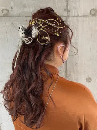 ロング ヘアアレンジ はやしほのか| マンツーマン美容師のヘアスタイル