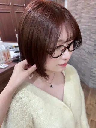 ミディアム カラー 梅田/透明感カラー ／レイヤー🤍カンのヘアスタイル