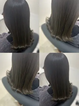 ミディアム 透明感カラーボブ レイヤー/asukaのヘアスタイル