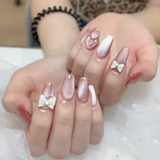 ネイル 🎀kira 長さだし💗モチ最高のネイルデザイン