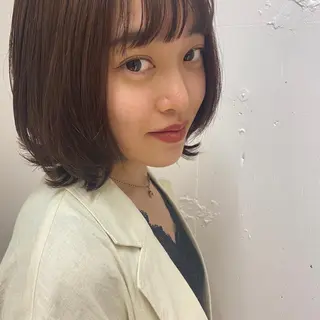 ミディアム 艶髪/ショート/ ボブ/なつきのヘアスタイル