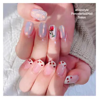 ミディアム ネイル 🐾enen style 🐾のネイルデザイン