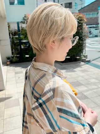 ショート 大阪デザインカラー/ カットモデル募集のヘアスタイル