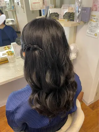 セミロング ヘアアレンジ 六本木0分ヘアセット ヘアメイクのヘアスタイル