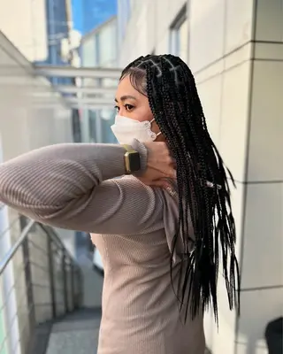 ロング ヘアアレンジ メンズ キッズ BRAIDS💎愛子 大人ハイライト💎のヘアスタイル