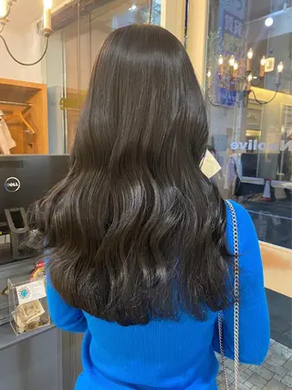 セミロング 韓国ヘアー🇰🇷 MIWAのヘアスタイル