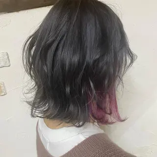 ミディアム カラー 🎀艶ブリーチカラー 🎀Fan.🎀秋山のヘアスタイル