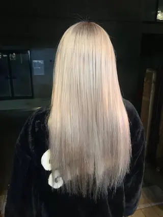 ロング カラー 色落ちまでキレイに！ ！女性サロンのヘアスタイル