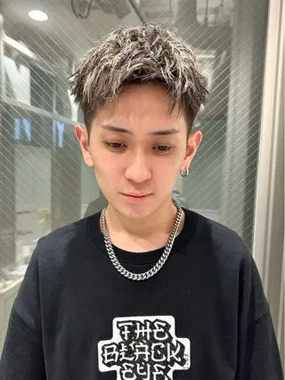 ショート カラー メンズ メンズ特化❤️‍🔥 パーマ職人江口佳乃のヘアスタイル