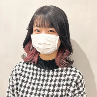 ミディアム カラー 🩵ブリーチカラー MIORI🩵のヘアスタイル