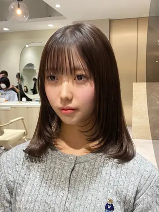 ミディアム カラー 透明感カラー🌿 グレージュ🐺陽介のヘアスタイル